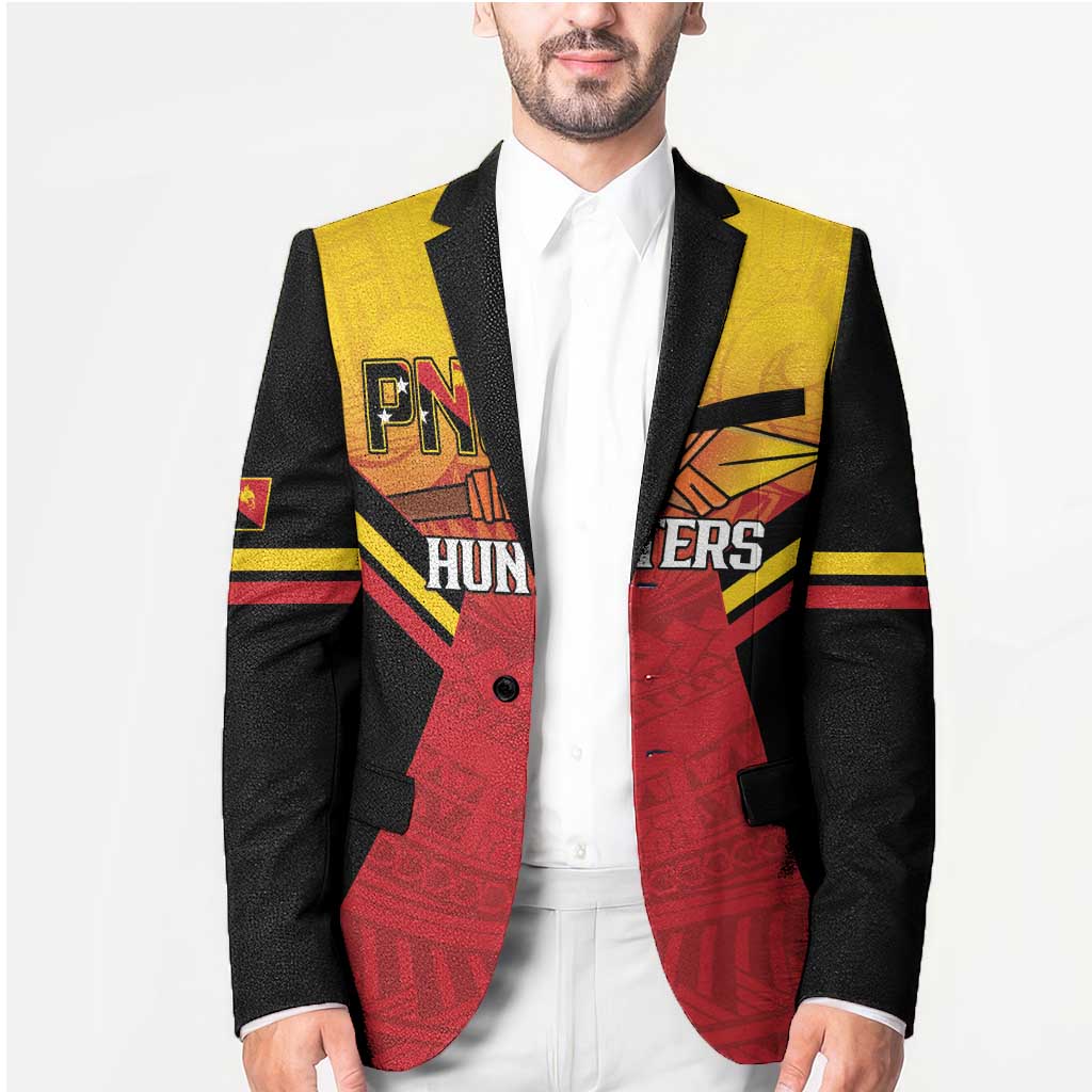 Papua New Guinea Rugby Custom Blazer Go PNG Hunters Polynesian Pattern - Aussie Hoodie