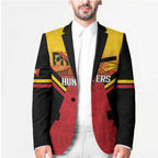 Papua New Guinea Rugby Custom Blazer Go PNG Hunters Polynesian Pattern - Aussie Hoodie