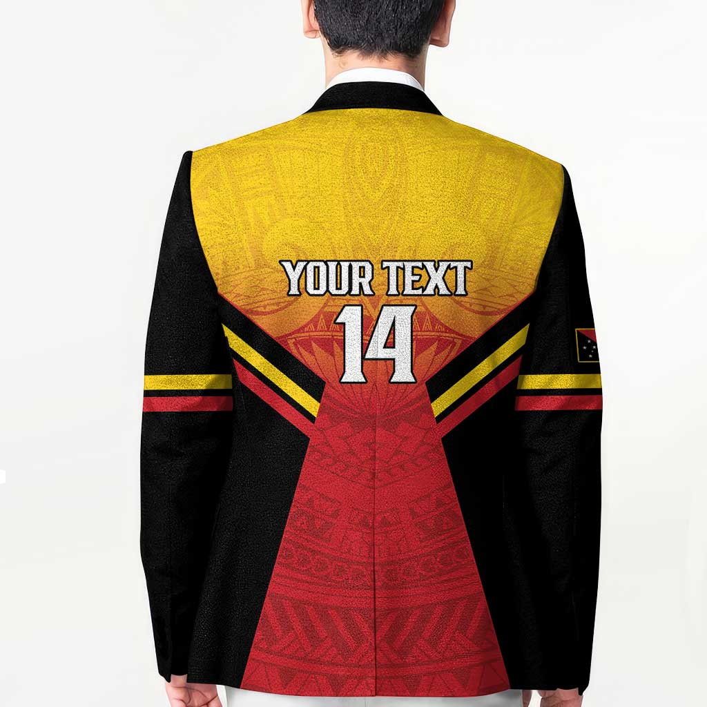 Papua New Guinea Rugby Custom Blazer Go PNG Hunters Polynesian Pattern - Aussie Hoodie