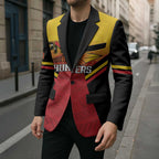Papua New Guinea Rugby Custom Blazer Go PNG Hunters Polynesian Pattern - Aussie Hoodie