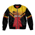 Papua New Guinea Rugby Custom Bomber Jacket Go PNG Hunters Polynesian Pattern - Aussie Hoodie