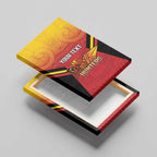 Papua New Guinea Rugby Custom Canvas Wall Art Go PNG Hunters Polynesian Pattern - Aussie Hoodie
