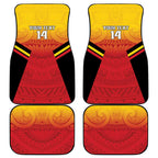 Papua New Guinea Rugby Custom Car Mats Go PNG Hunters Polynesian Pattern - Aussie Hoodie