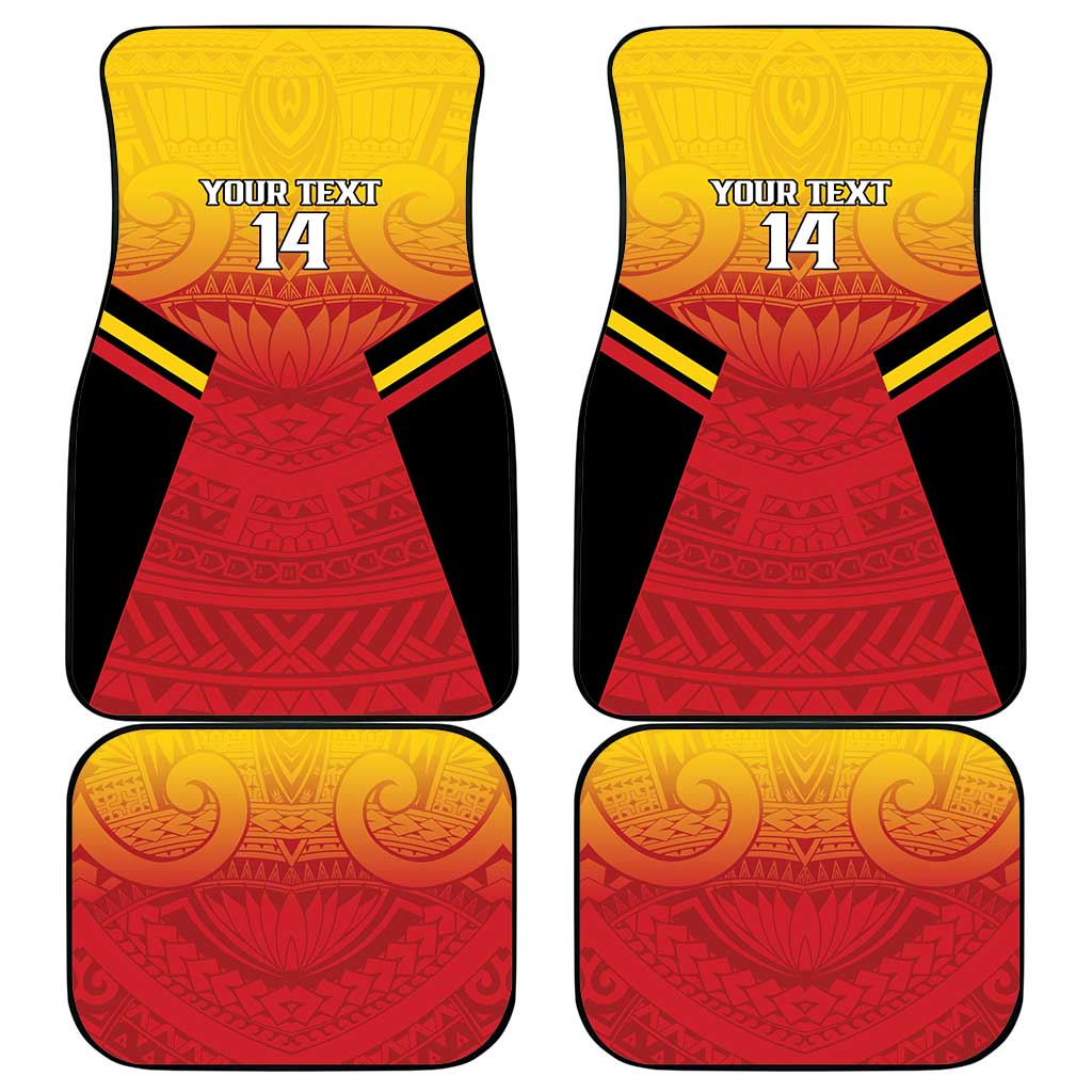 Papua New Guinea Rugby Custom Car Mats Go PNG Hunters Polynesian Pattern - Aussie Hoodie
