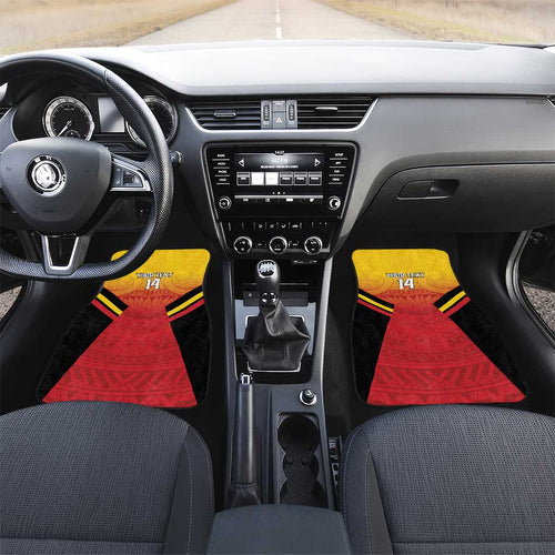 Papua New Guinea Rugby Custom Car Mats Go PNG Hunters Polynesian Pattern - Aussie Hoodie