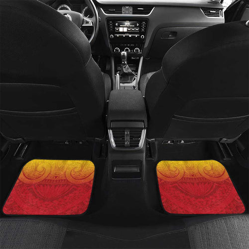 Papua New Guinea Rugby Custom Car Mats Go PNG Hunters Polynesian Pattern - Aussie Hoodie