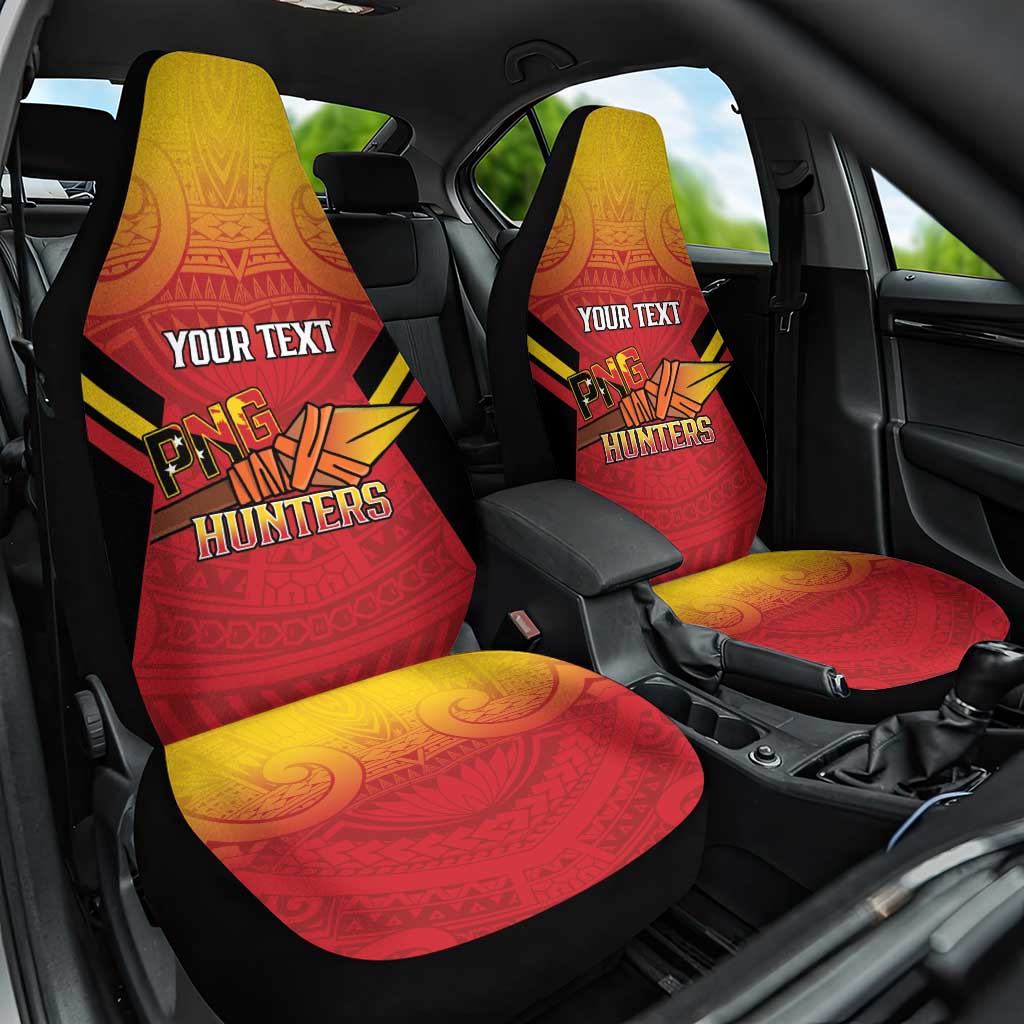 Papua New Guinea Rugby Custom Car Seat Cover Go PNG Hunters Polynesian Pattern - Aussie Hoodie
