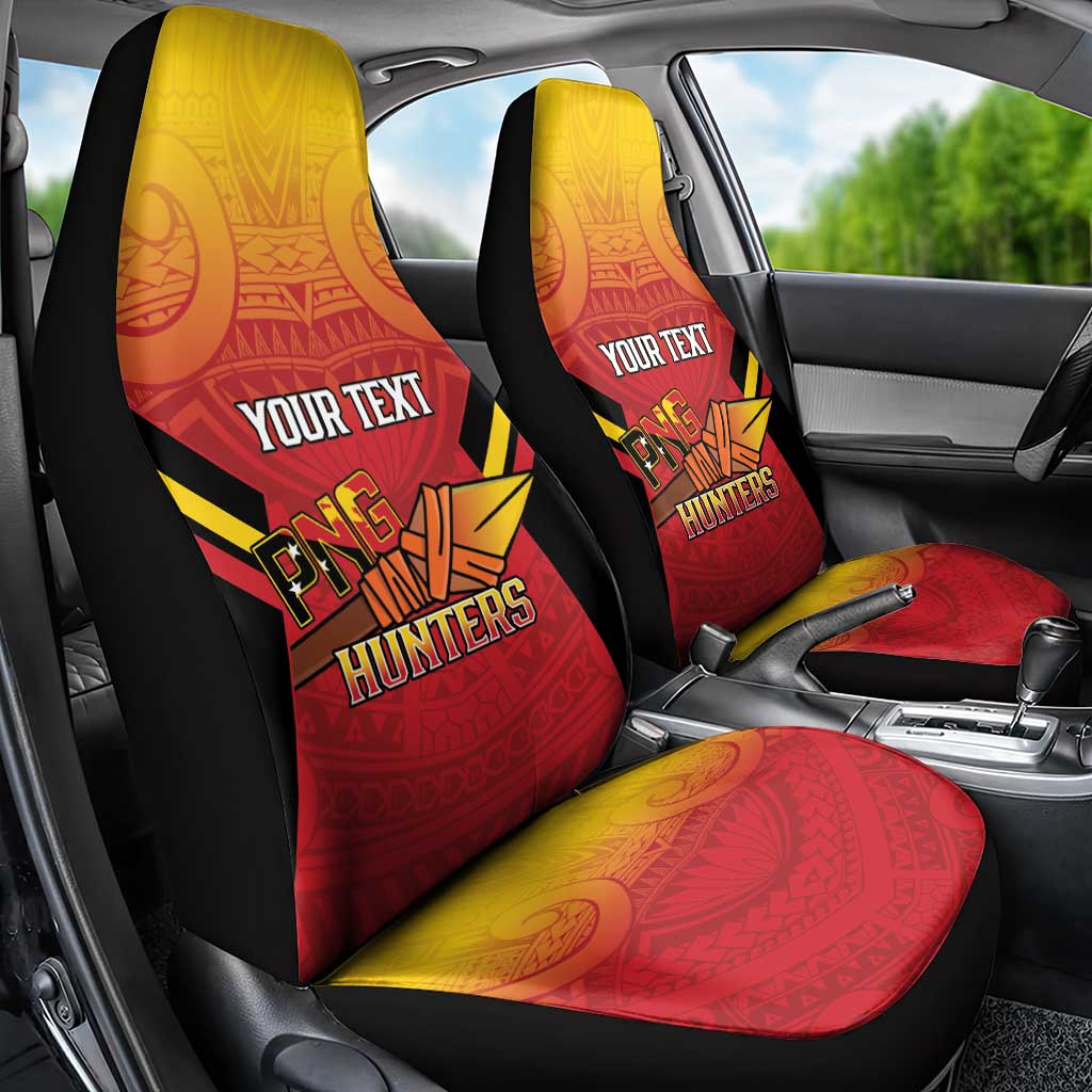 Papua New Guinea Rugby Custom Car Seat Cover Go PNG Hunters Polynesian Pattern - Aussie Hoodie
