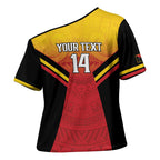 Papua New Guinea Rugby Custom Cross Shoulder Shirt Go PNG Hunters Polynesian Pattern - Aussie Hoodie