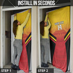 Papua New Guinea Rugby Custom Door Cover Go PNG Hunters Polynesian Pattern - Aussie Hoodie