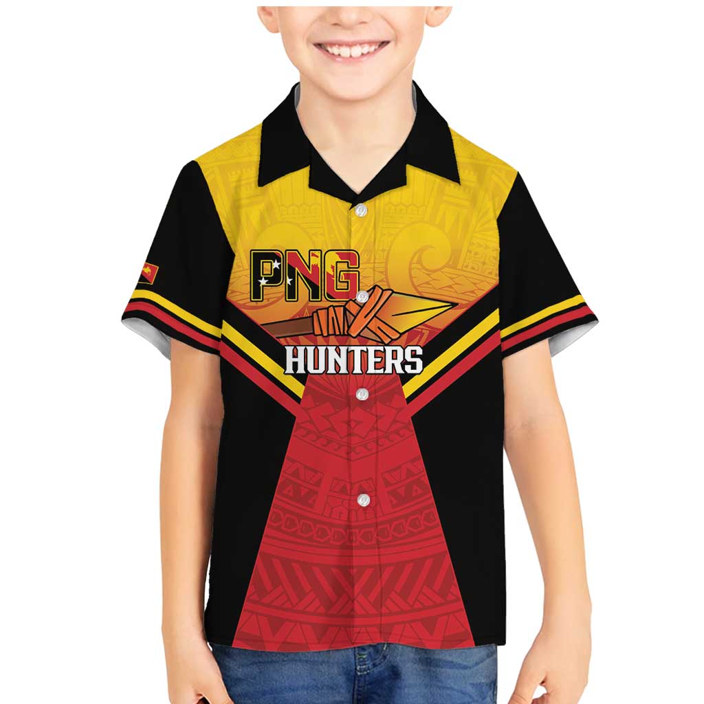 Papua New Guinea Rugby Custom Family Matching Mermaid Dress and Hawaiian Shirt Go PNG Hunters Polynesian Pattern - Aussie Hoodie