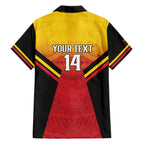 Papua New Guinea Rugby Custom Family Matching Off The Shoulder Long Sleeve Dress and Hawaiian Shirt Go PNG Hunters Polynesian Pattern - Aussie Hoodie