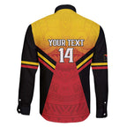 Papua New Guinea Rugby Custom Family Matching Off Shoulder Short Dress and Hawaiian Shirt Go PNG Hunters Polynesian Pattern - Aussie Hoodie