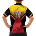 Papua New Guinea Rugby Custom Family Matching Short Sleeve Bodycon Dress and Hawaiian Shirt Go PNG Hunters Polynesian Pattern - Aussie Hoodie