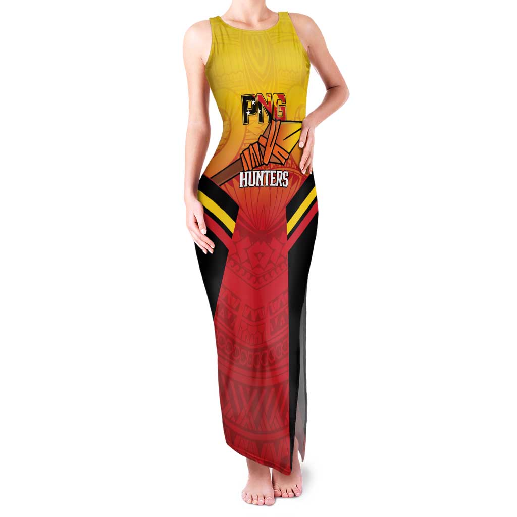 Papua New Guinea Rugby Custom Family Matching Tank Maxi Dress and Hawaiian Shirt Go PNG Hunters Polynesian Pattern - Aussie Hoodie