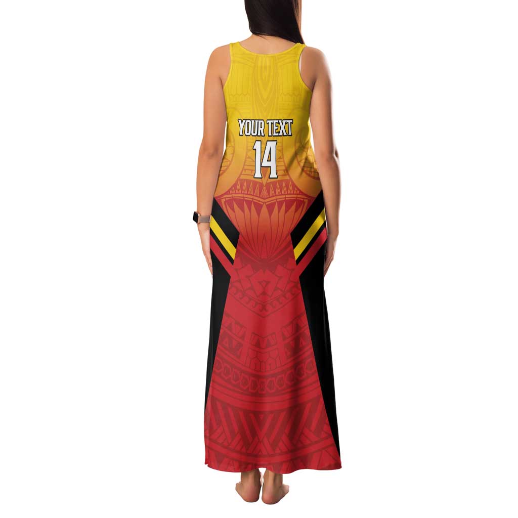 Papua New Guinea Rugby Custom Family Matching Tank Maxi Dress and Hawaiian Shirt Go PNG Hunters Polynesian Pattern - Aussie Hoodie