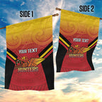 Papua New Guinea Rugby Custom Garden Flag Go PNG Hunters Polynesian Pattern - Aussie Hoodie