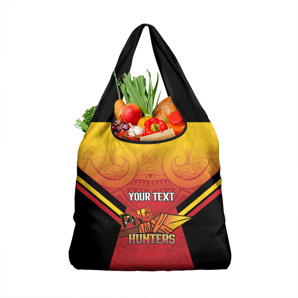 Papua New Guinea Rugby Custom Grocery Bag Go PNG Hunters Polynesian Pattern - Aussie Hoodie