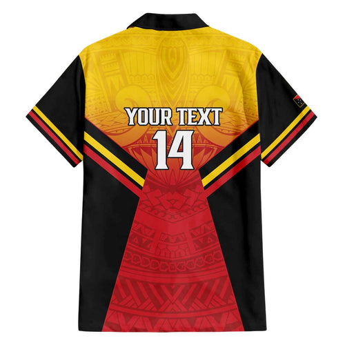 Papua New Guinea Rugby Custom Hawaiian Shirt Go PNG Hunters Polynesian Pattern - Aussie Hoodie