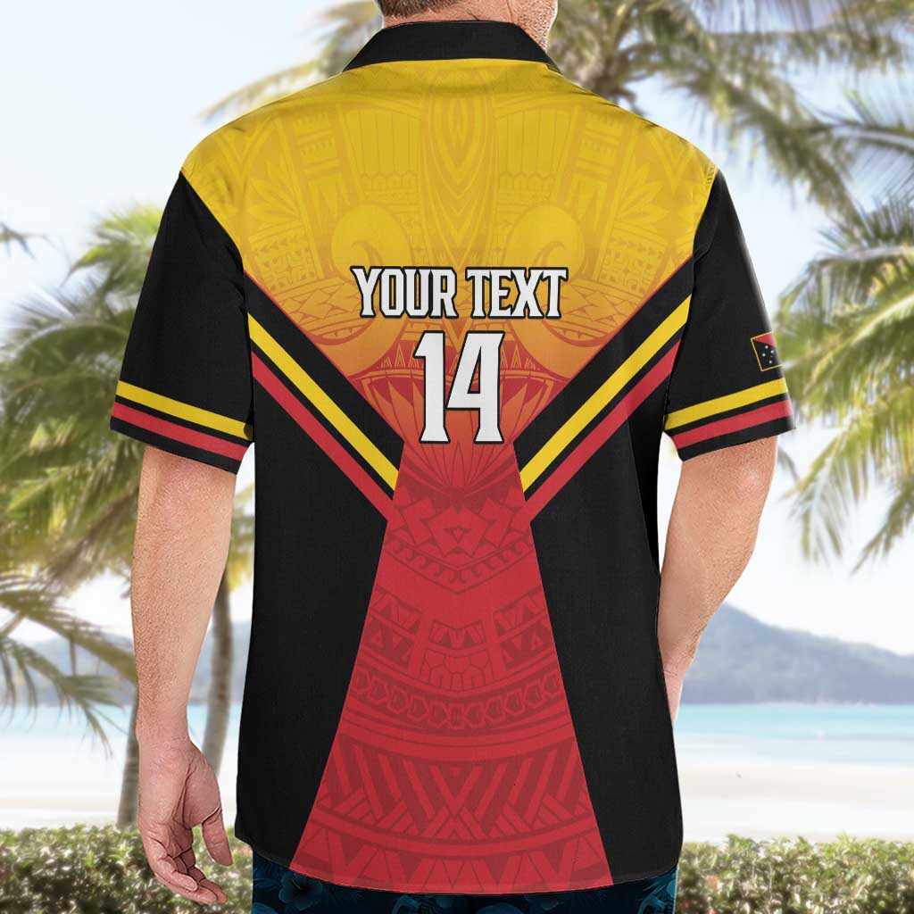 Papua New Guinea Rugby Custom Hawaiian Shirt Go PNG Hunters Polynesian Pattern - Aussie Hoodie