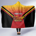 Papua New Guinea Rugby Custom Hooded Blanket Go PNG Hunters Polynesian Pattern - Aussie Hoodie