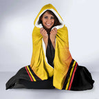 Papua New Guinea Rugby Custom Hooded Blanket Go PNG Hunters Polynesian Pattern - Aussie Hoodie