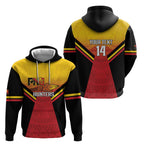 Papua New Guinea Rugby Custom Hoodie Go PNG Hunters Polynesian Pattern - Aussie Hoodie