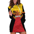 Papua New Guinea Rugby Custom Hoodie Dress Go PNG Hunters Polynesian Pattern - Aussie Hoodie