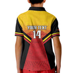 Papua New Guinea Rugby Custom Kid Polo Shirt Go PNG Hunters Polynesian Pattern - Aussie Hoodie