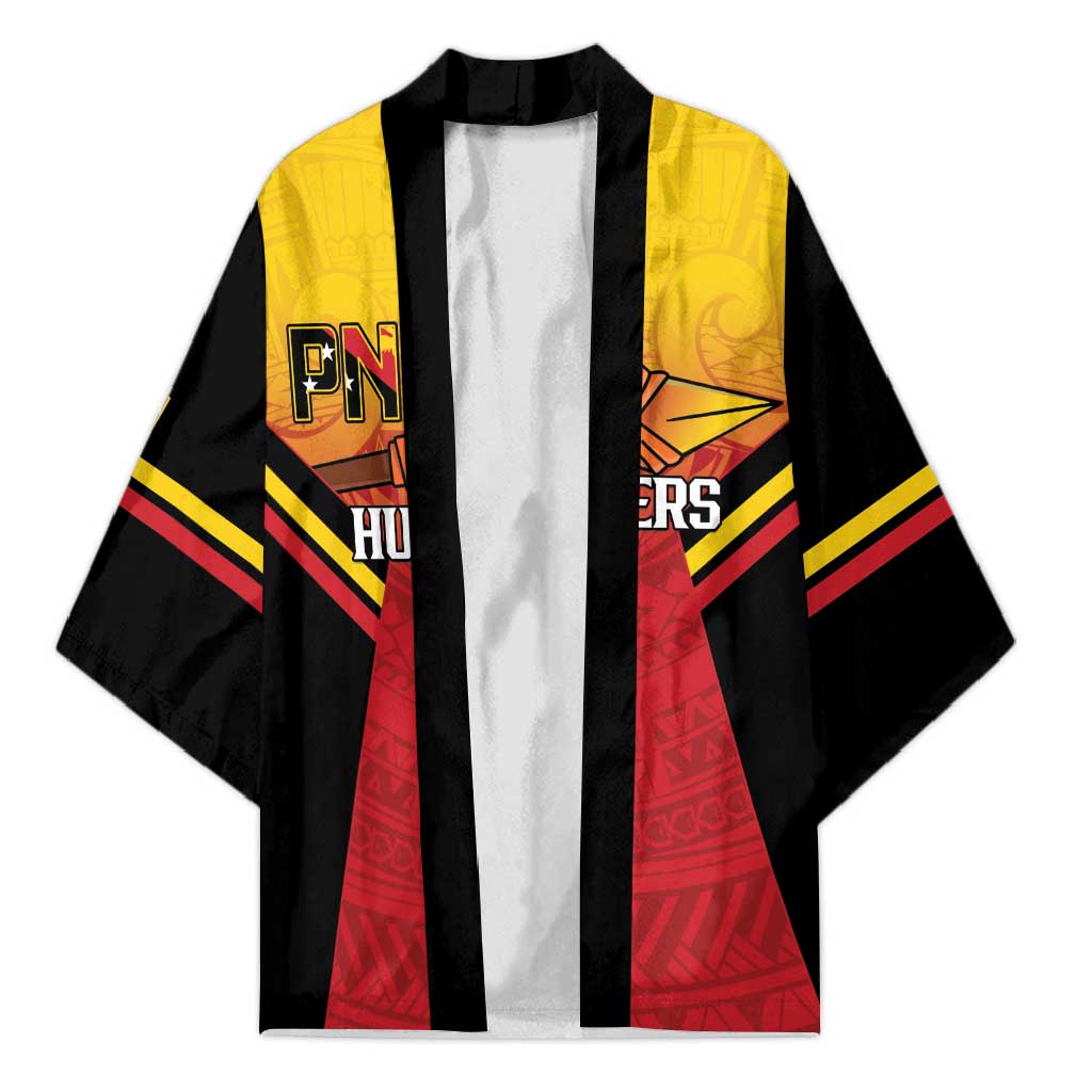 Papua New Guinea Rugby Custom Kimono Go PNG Hunters Polynesian Pattern - Aussie Hoodie