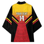 Papua New Guinea Rugby Custom Kimono Go PNG Hunters Polynesian Pattern - Aussie Hoodie