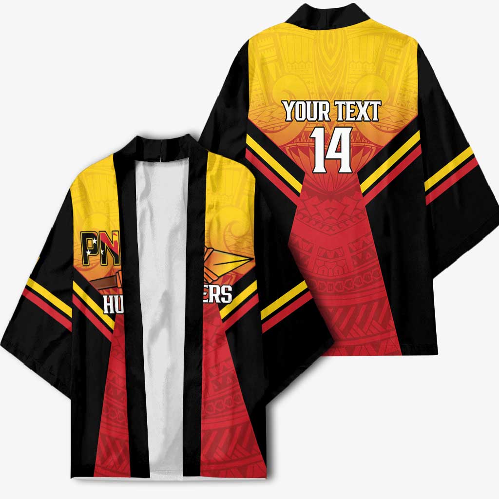 Papua New Guinea Rugby Custom Kimono Go PNG Hunters Polynesian Pattern - Aussie Hoodie