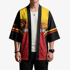 Papua New Guinea Rugby Custom Kimono Go PNG Hunters Polynesian Pattern - Aussie Hoodie