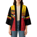 Papua New Guinea Rugby Custom Kimono Go PNG Hunters Polynesian Pattern - Aussie Hoodie