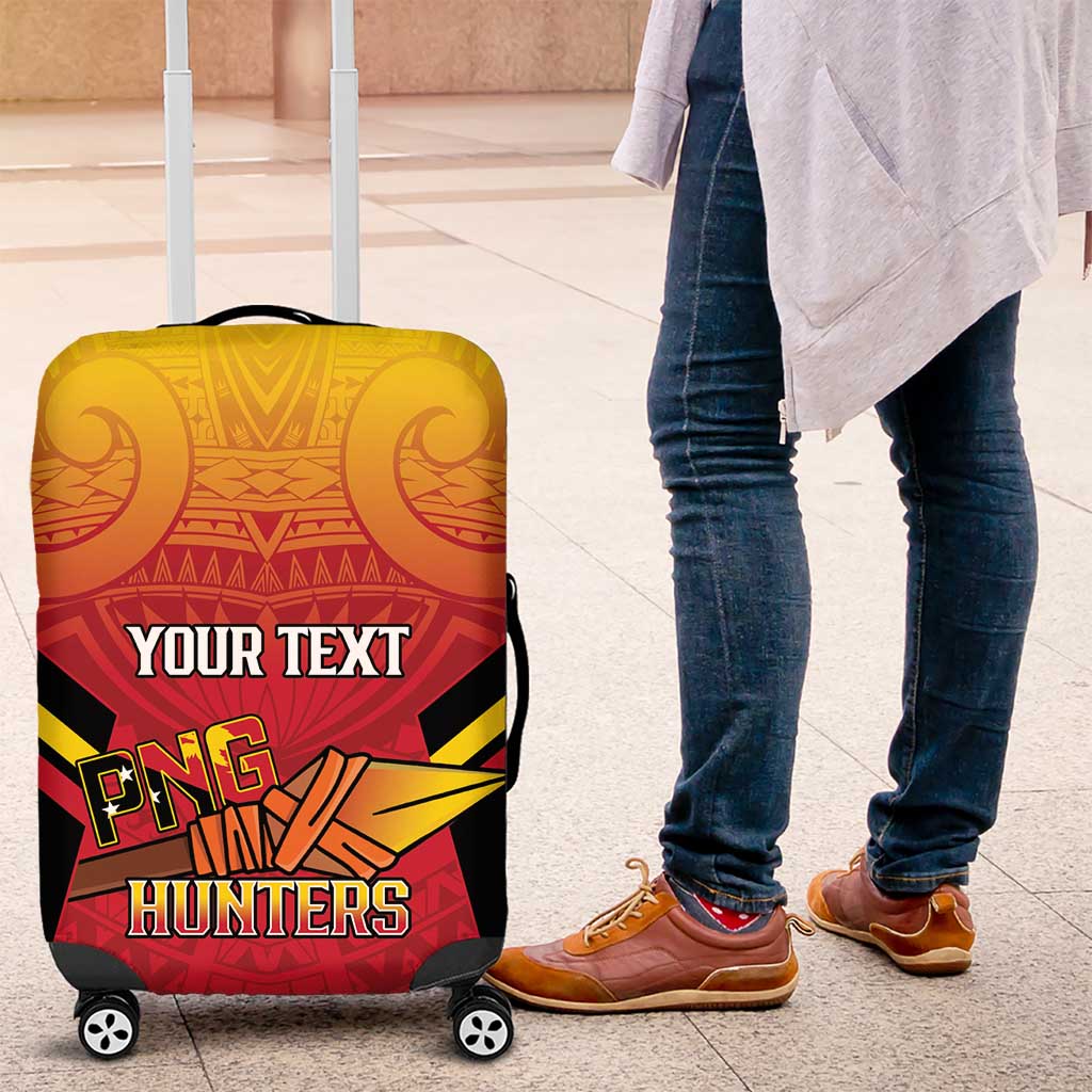 Papua New Guinea Rugby Custom Luggage Cover Go PNG Hunters Polynesian Pattern - Aussie Hoodie