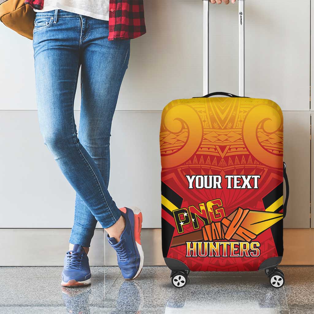 Papua New Guinea Rugby Custom Luggage Cover Go PNG Hunters Polynesian Pattern - Aussie Hoodie
