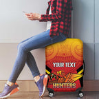 Papua New Guinea Rugby Custom Luggage Cover Go PNG Hunters Polynesian Pattern - Aussie Hoodie