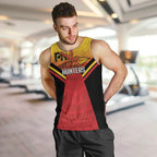 Papua New Guinea Rugby Custom Men Tank Top Go PNG Hunters Polynesian Pattern - Aussie Hoodie