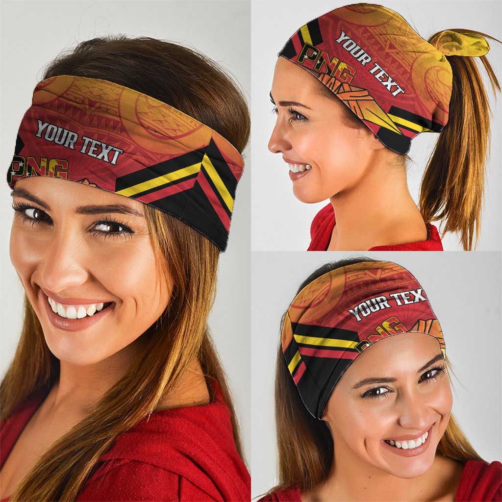 Papua New Guinea Rugby Custom Neck Gaiter Go PNG Hunters Polynesian Pattern - Aussie Hoodie