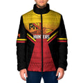 Papua New Guinea Rugby Custom Padded Jacket Go PNG Hunters Polynesian Pattern - Aussie Hoodie