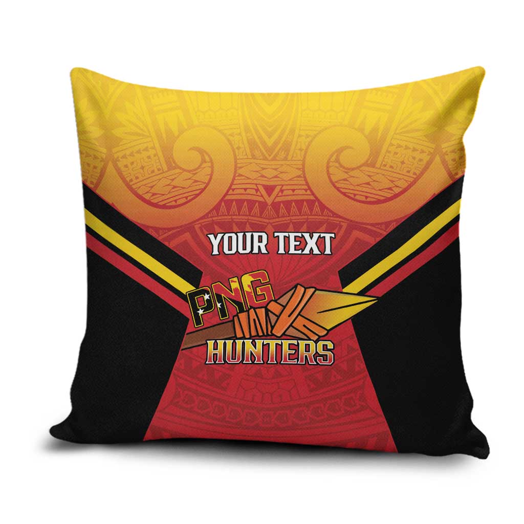 Papua New Guinea Rugby Custom Pillow Cover Go PNG Hunters Polynesian Pattern - Aussie Hoodie