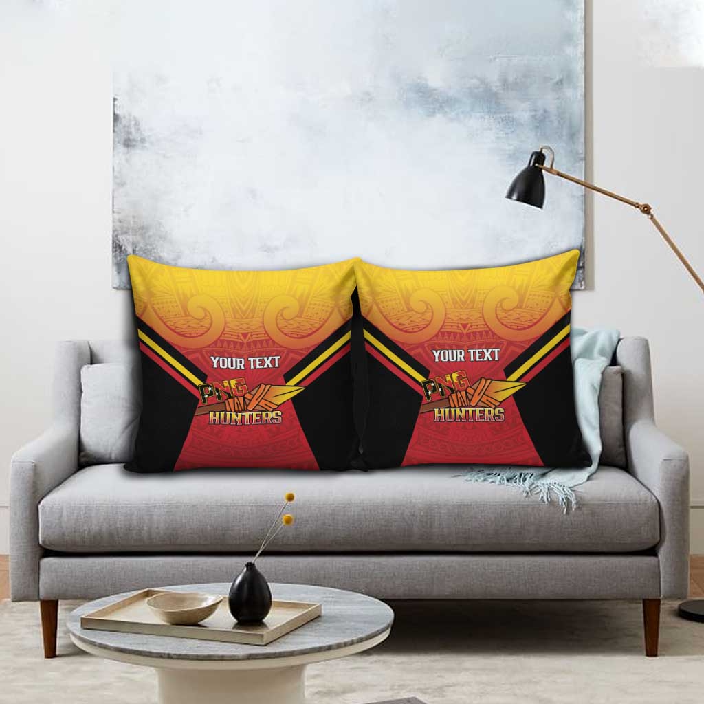 Papua New Guinea Rugby Custom Pillow Cover Go PNG Hunters Polynesian Pattern - Aussie Hoodie