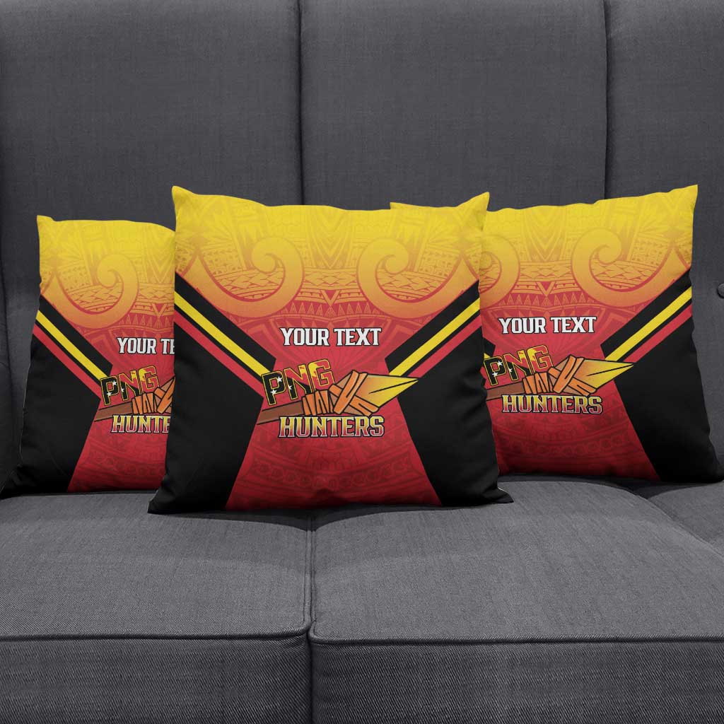 Papua New Guinea Rugby Custom Pillow Cover Go PNG Hunters Polynesian Pattern - Aussie Hoodie