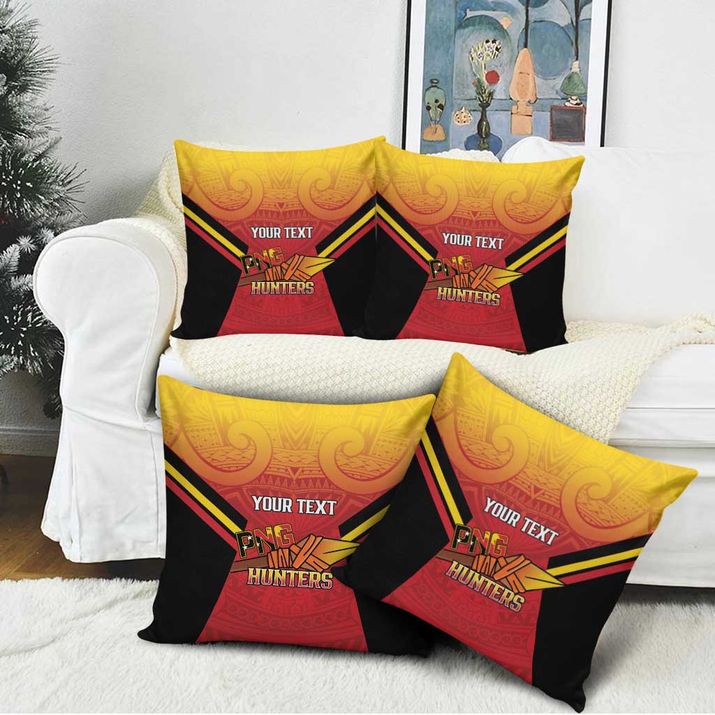 Papua New Guinea Rugby Custom Pillow Cover Go PNG Hunters Polynesian Pattern - Aussie Hoodie