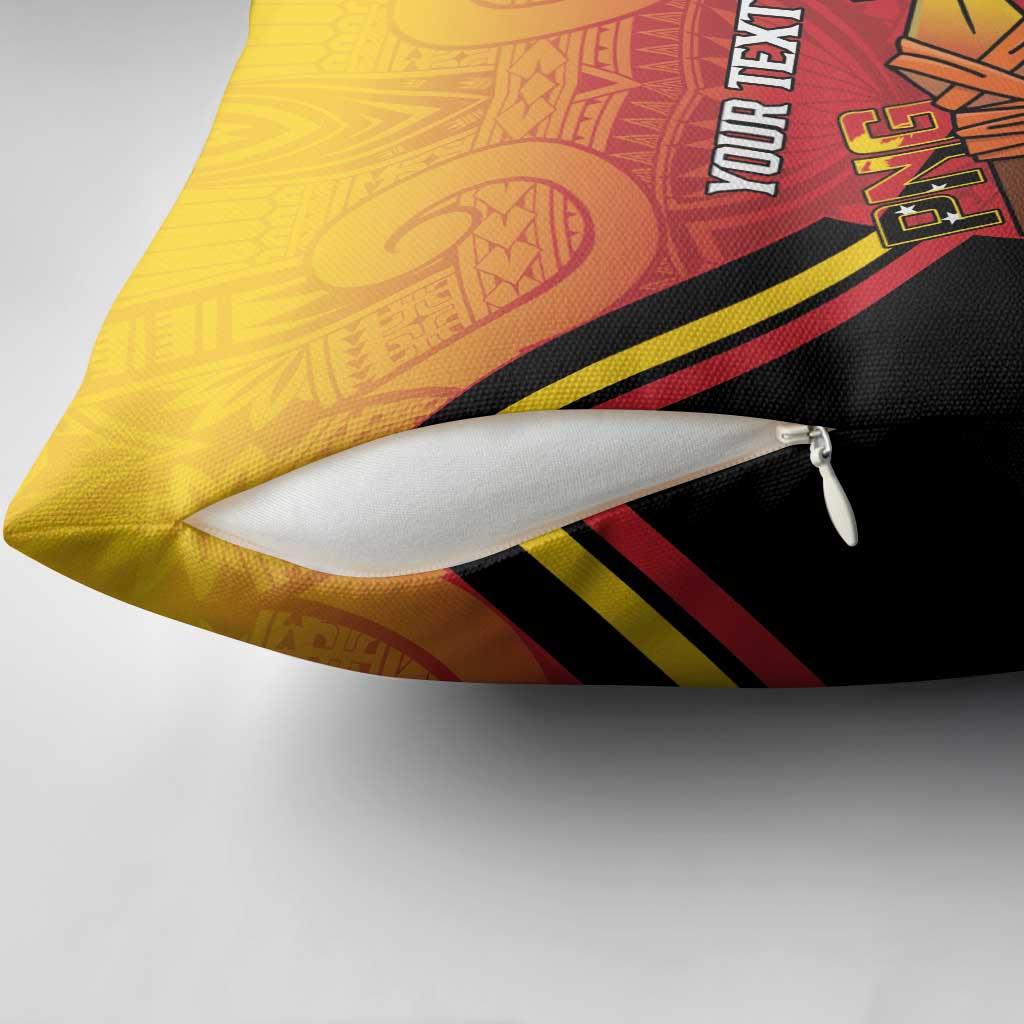 Papua New Guinea Rugby Custom Pillow Cover Go PNG Hunters Polynesian Pattern - Aussie Hoodie