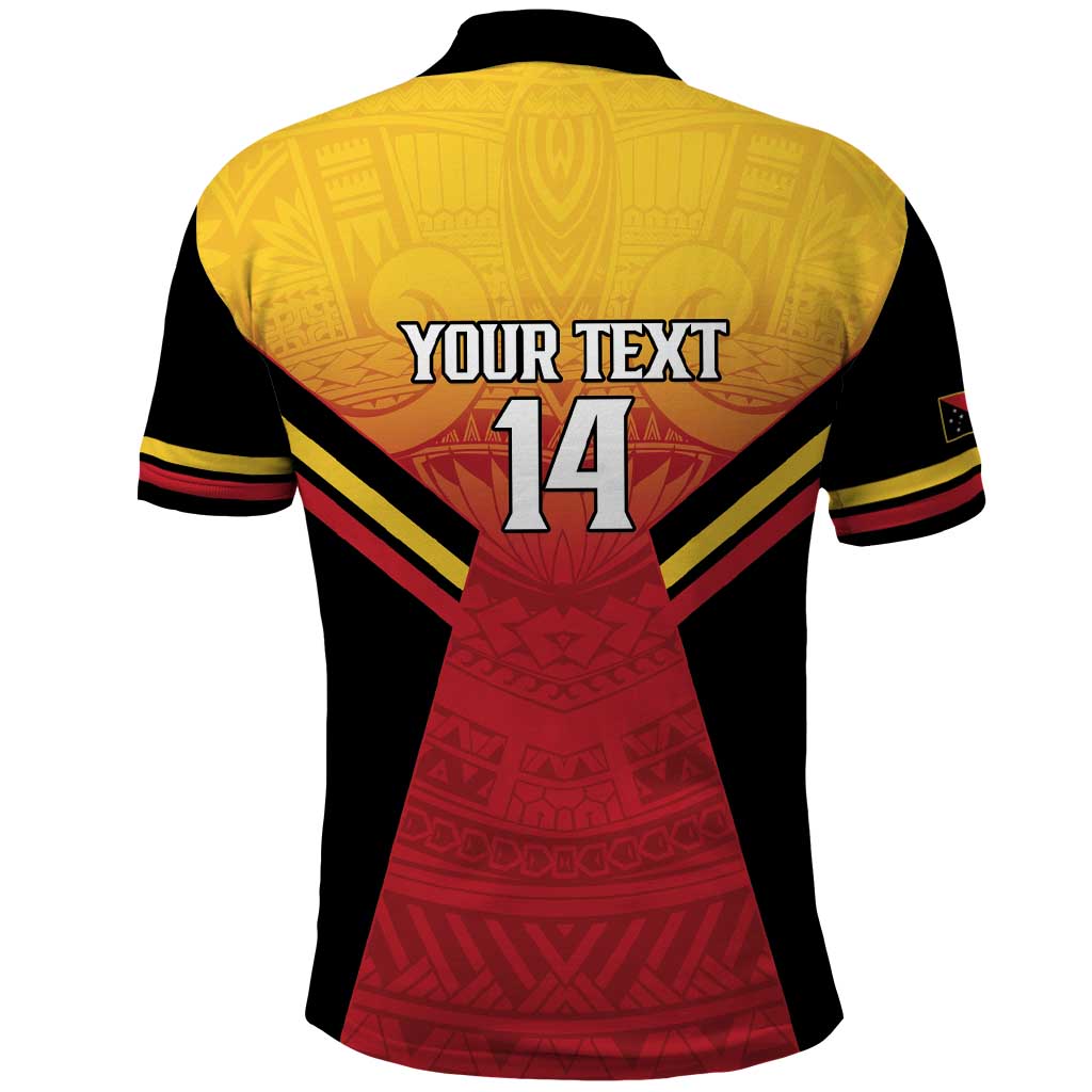 Papua New Guinea Rugby Custom Polo Shirt Go PNG Hunters Polynesian Pattern - Aussie Hoodie