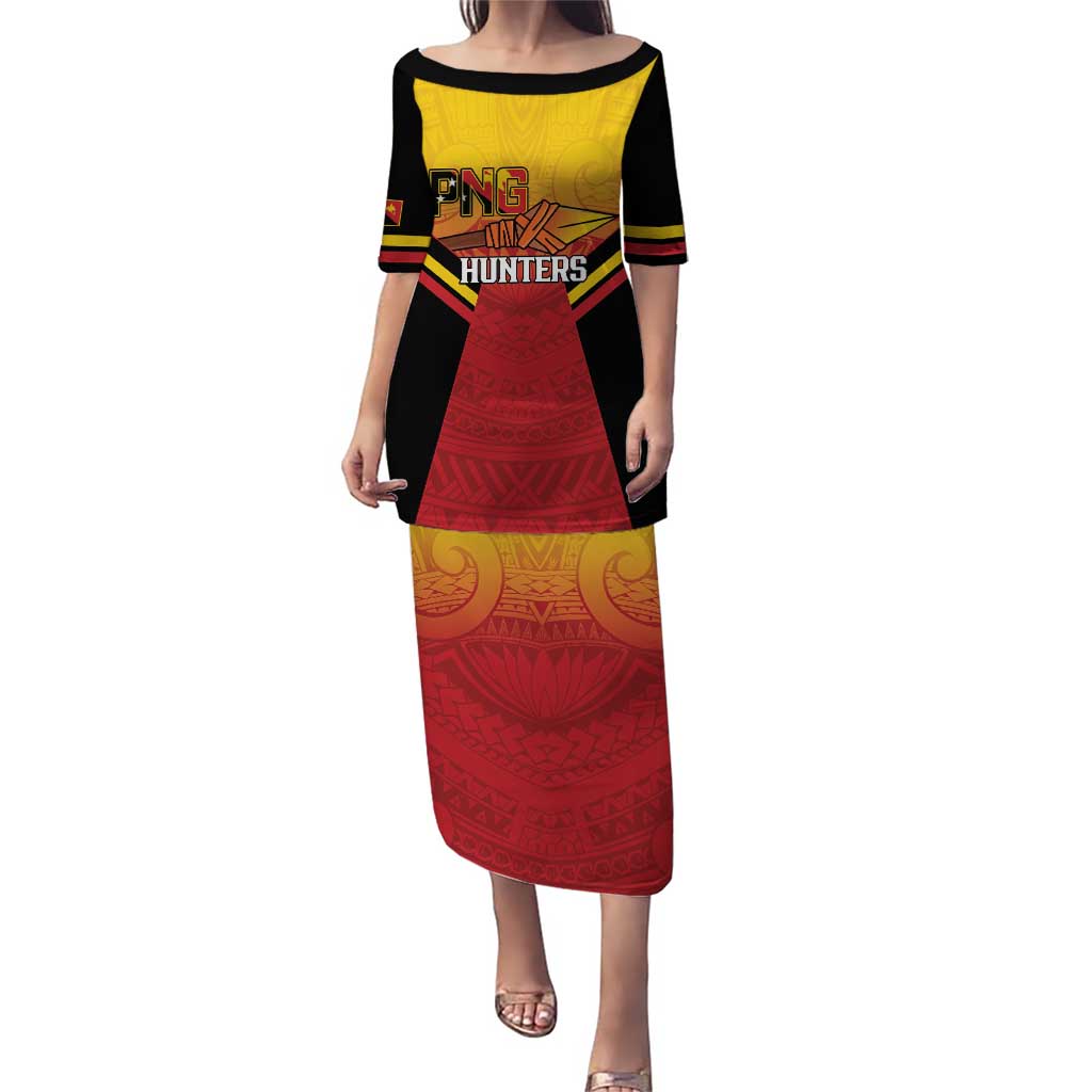 Papua New Guinea Rugby Custom Puletasi Go PNG Hunters Polynesian Pattern - Aussie Hoodie