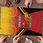 Papua New Guinea Rugby Custom Puzzle Go PNG Hunters Polynesian Pattern - Aussie Hoodie