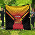 Papua New Guinea Rugby Custom Quilt Go PNG Hunters Polynesian Pattern - Aussie Hoodie