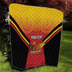 Papua New Guinea Rugby Custom Quilt Go PNG Hunters Polynesian Pattern - Aussie Hoodie